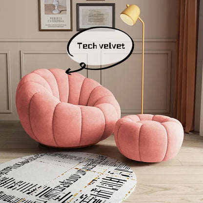 Modern Living Room Sofa Lambswool Pumpkin Sofa Chair Creative Home Balcony Swivel Lounge Chair Fitting Room Bedroom Single Sofas