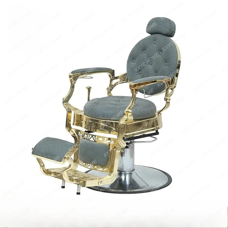 WWAluminum Alloy Frame Haircut Barber Chair Can Be Lifted And Rotated To Put Down The Chair