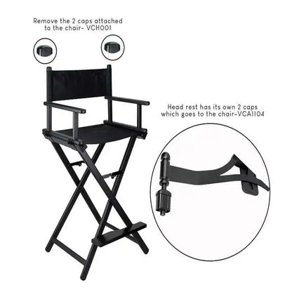 Outdoor Modern Portable All Aluminium Lounge Chair with Headrest - Portable Makeup Artist/Beach Chair Bar Office Makeup Chair