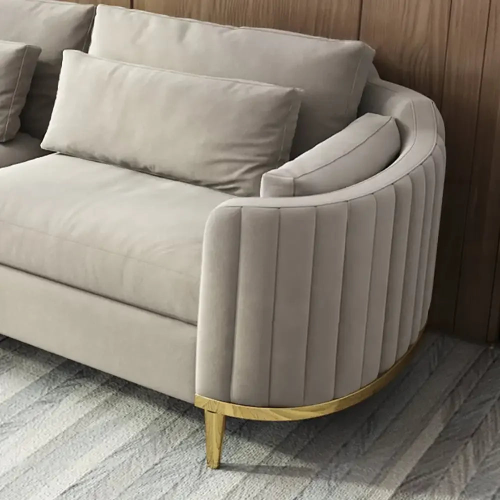 Modern Living Room Sofas Sets Sectional Couch Velvet Upholstered Loveseat Sofa 3 Pieces Italian Sectional Sofa Chair furniture