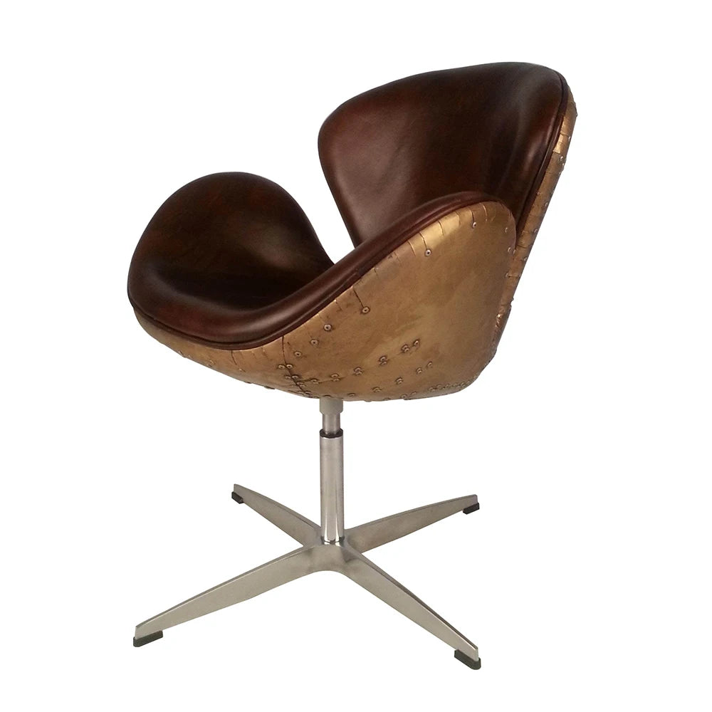 Home Furniture Aviation Vintage Leather Chair Swivel Aviator Bar Chair