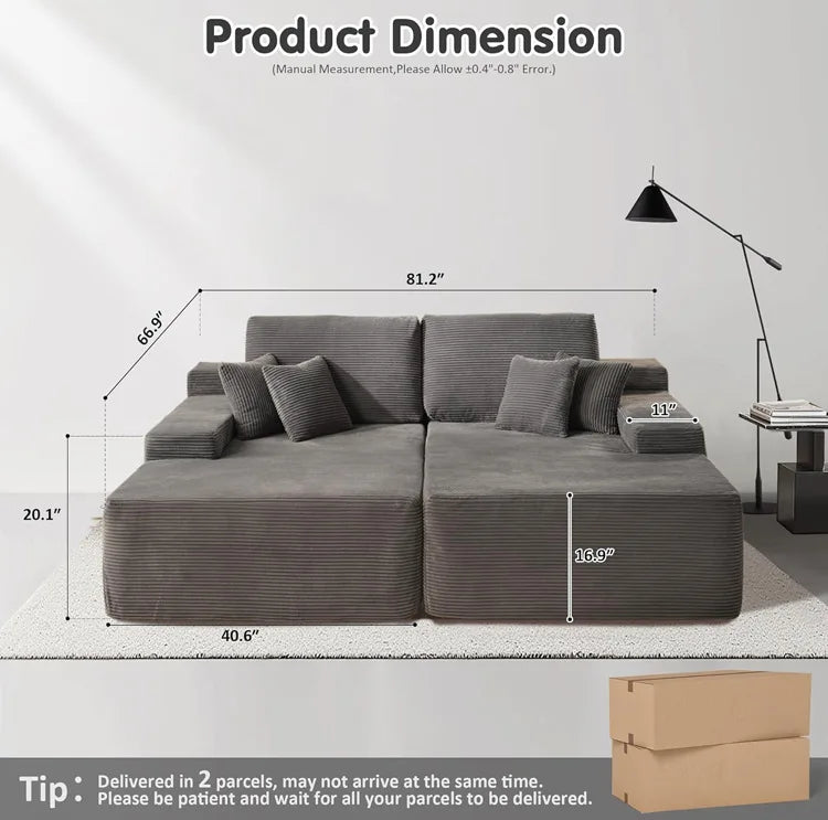 Compressed fabric combination sofa cinema concubine chair tofu block lazy
