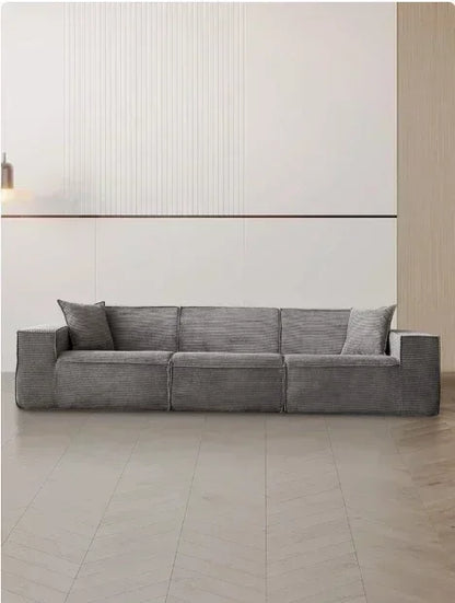 Italian minimalist vacuum sponge compression sofa modern simple corduroy small apartment living room tofu block sofa furniture