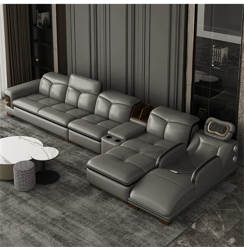 European Luxury Living Room Sofas Home Leisure Sofa Bed Recliner Design Living Room Furniture Modern Corner Smart Massage Sofa