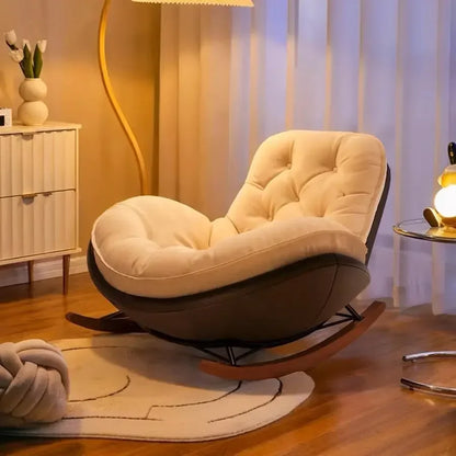 Lazy Sofa Rocking Chair Reclining Sleepable Bedroom Single Recliner Home Balcony Leisure Chair Tatami Seat Floor Chair
