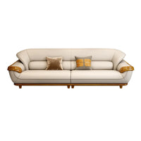 Modern new Chinese ebony sofa top layer cowhide high-end living room leather sofa