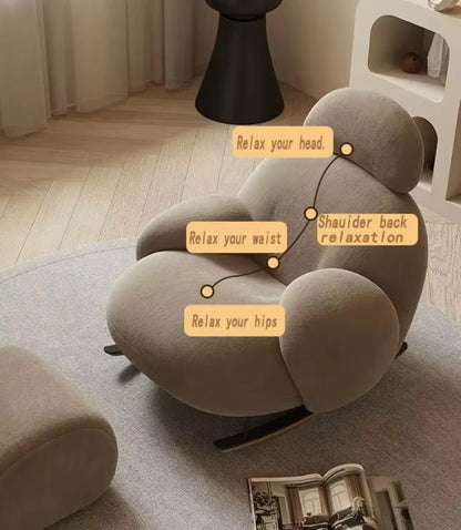 Nordic Modern Luxury Living Room Chairs Sofa Rocking Lounge Single Lazy Reclining Adult Bedroom Relax Magical Furniture