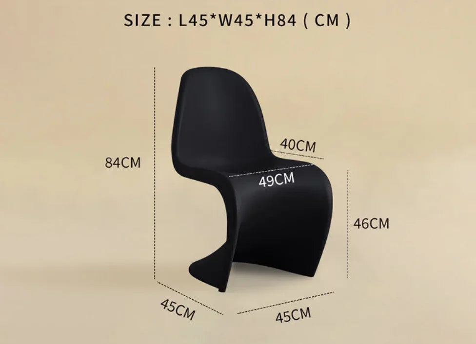 Elegant Clear Plastic Chair with Acrylic Backrest for Living Room Dining Stylish S Shaped Transparent Plastic Dining Stool