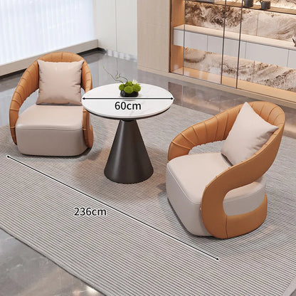 YJQ Business Negotiation Table and Chair Set for Sales Office, Hotel Lobby Reception, Guest Reception, and Rest Area Sofa