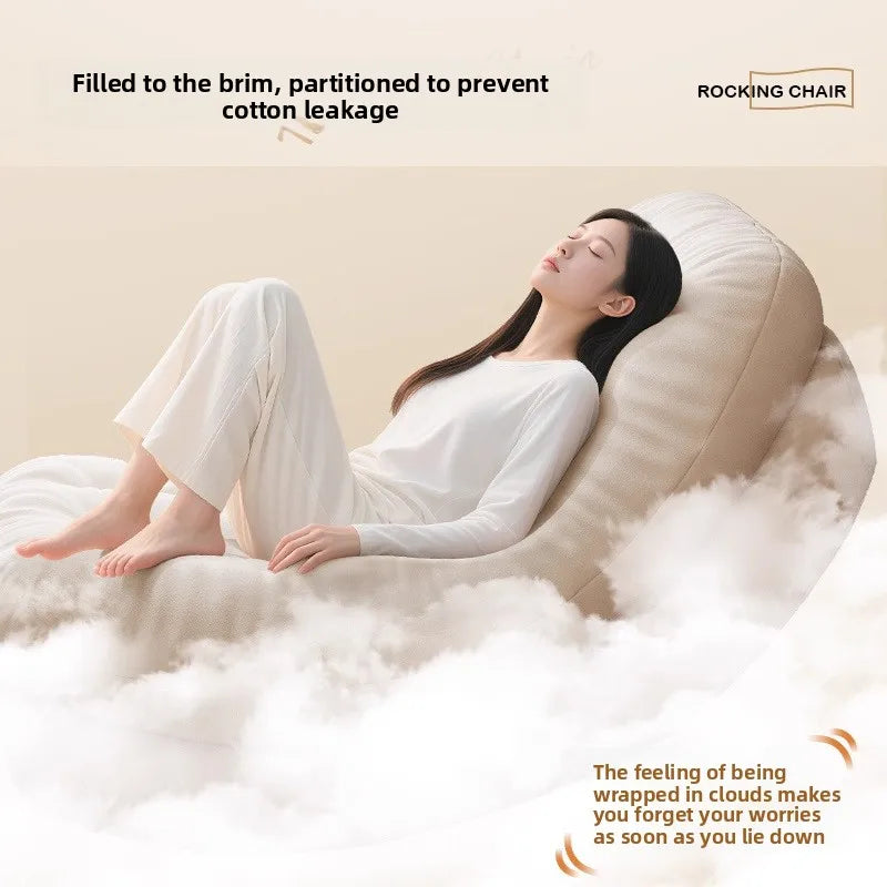 Moon Kennel Rocking Chair Reclining Chair Adults Sleeping Lazy Sofa Chair Balcony Home Lounge Chair