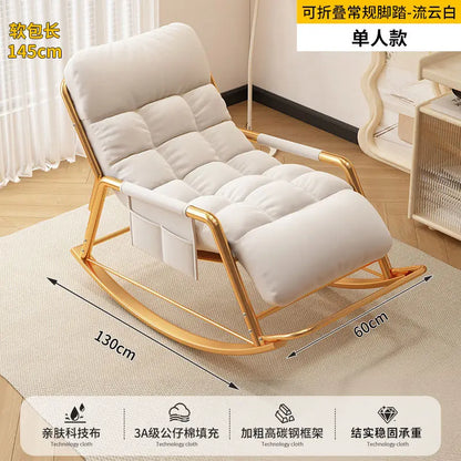 Recliner Rocking Chair Sitting and Sleeping Dual-purpose  Lunch Break Chair Balcony Home Leisure Lazy Sofa Chair Ergonomic