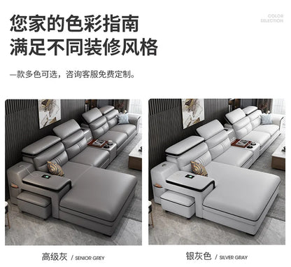 Genuine Leather Modern Sofas Luxury Classic Bedrooms Cinema Sofas Comfortable Straight Muebles Para El Hogar Home Accessories