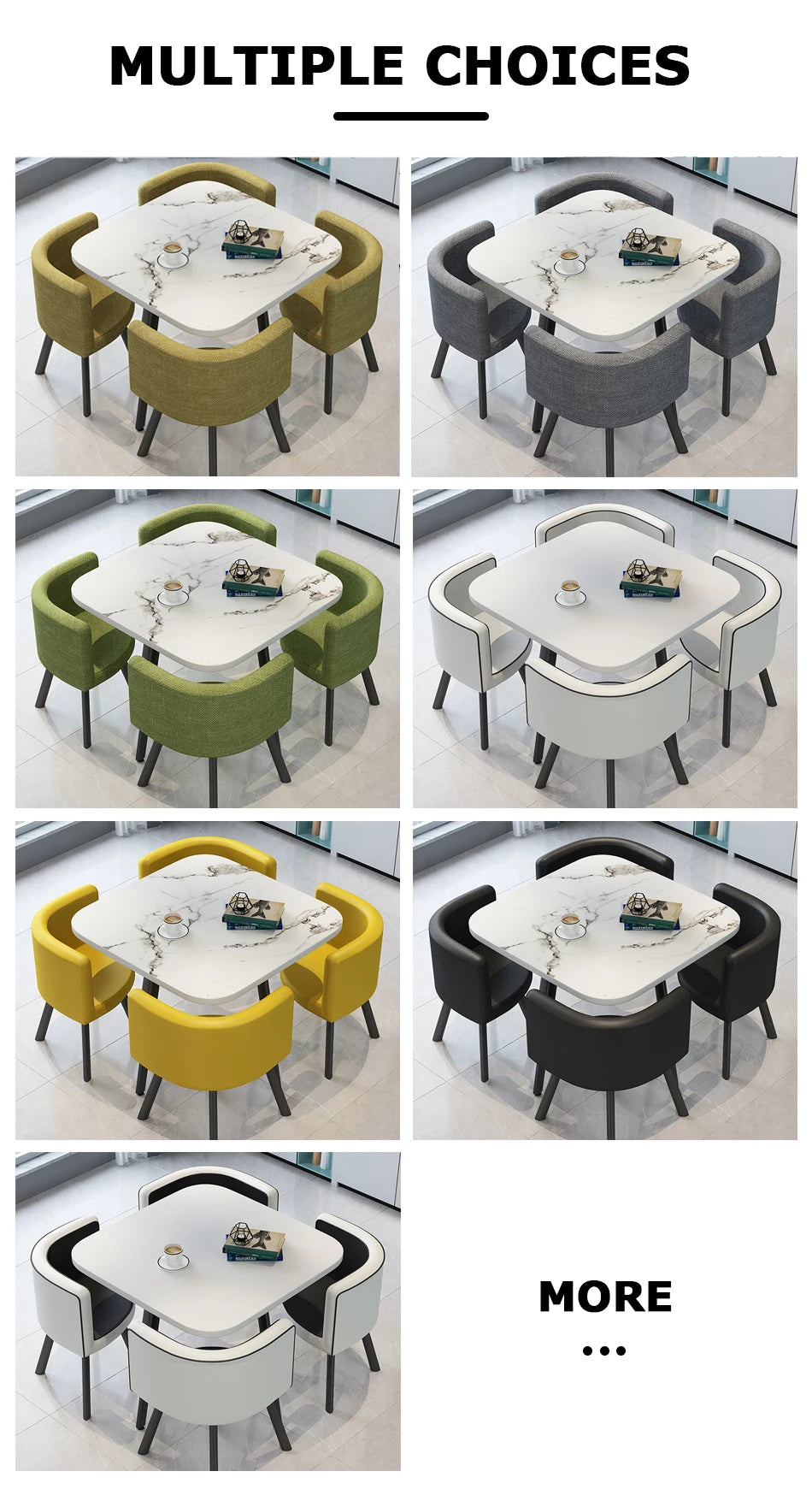 Dining table sets 4 6 chairs dining table wooden restaurant cafe chatting table