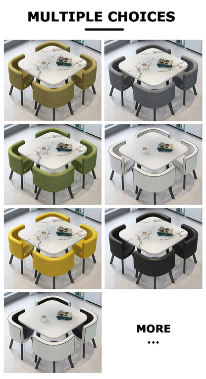 Dining table sets 4 6 chairs dining table wooden restaurant cafe chatting table