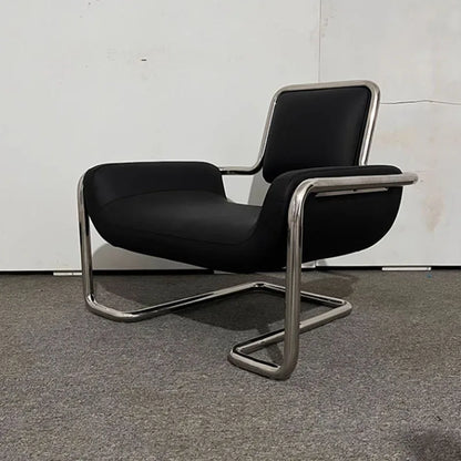 Nordic designer stainless steel embossed modeling stool balcony leisure chair personalized backrest sofa chair hotel lobby