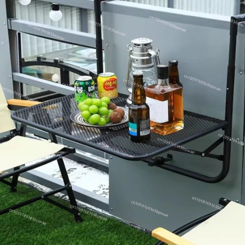 Balcony Railing Hanging Table Folding Lifting  Computer  Household Small Bar Desk Dining  Outdoor Guardrail