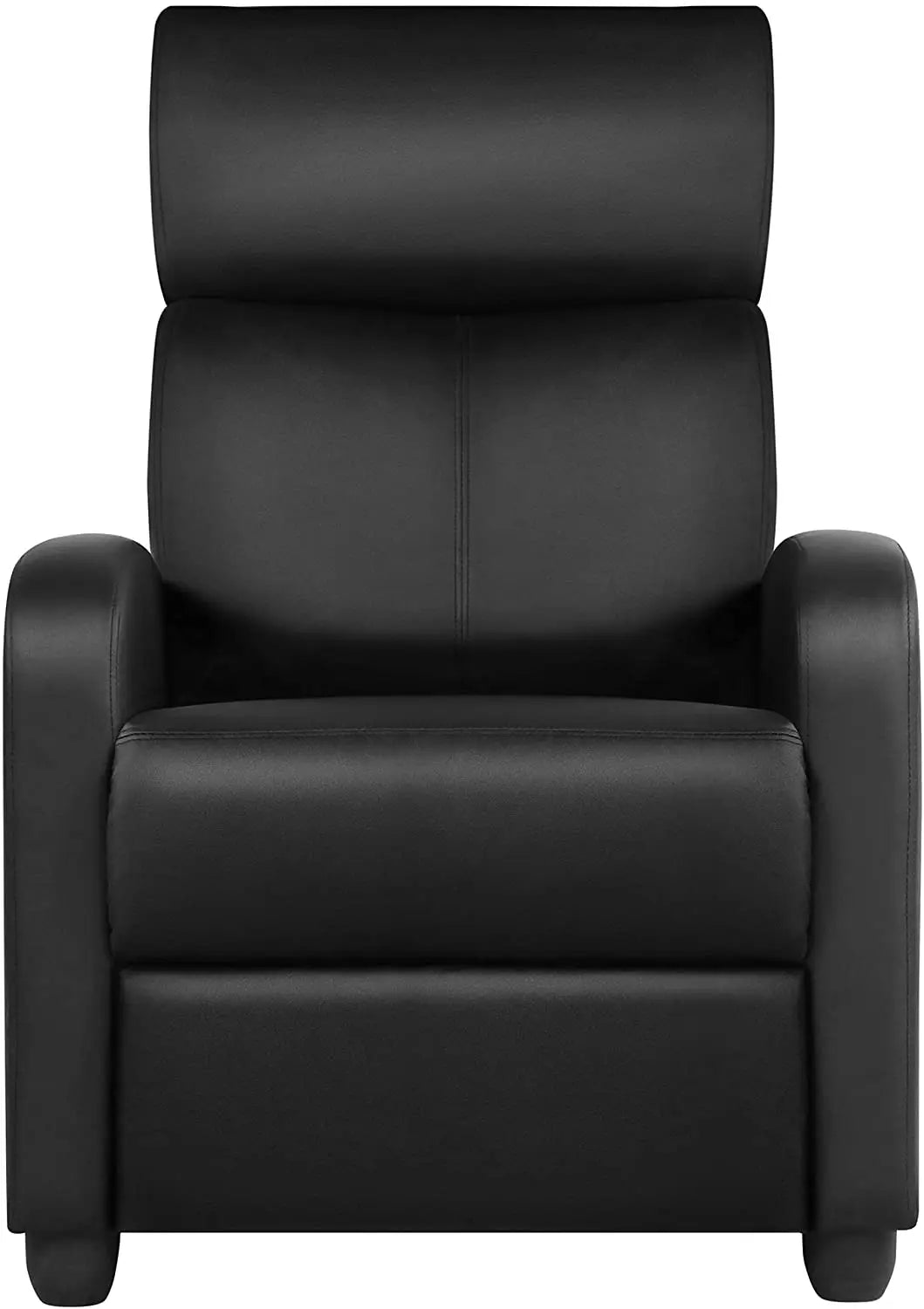 Single Recliner Chair PU Leather Push Back Leisure Chair for Home Theater Bedroom Apartment Dining Hotel