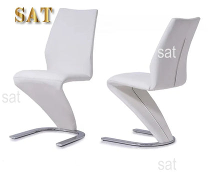 Modern Leather Dining Z Chair for Wholesale Home Furniture White Dining Chair with Gold Metal 7 Days Dinner Table