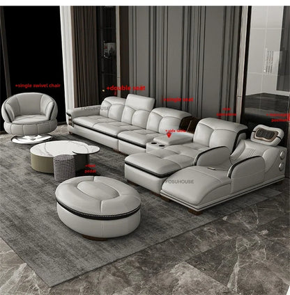 European Luxury Living Room Sofas Home Leisure Sofa Bed Recliner Design Living Room Furniture Modern Corner Smart Massage Sofa