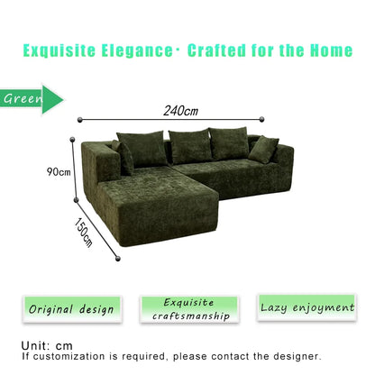 Foam Modular Vacuum Upholstery Reclining Chaise for Living Room Apartment Compact Fabric Sofa in Box Sponge Compressed Sofa Bed
