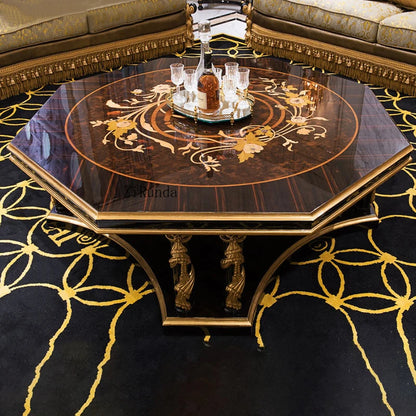 High quality unique central table design living room furniture luxury classical round coffee table