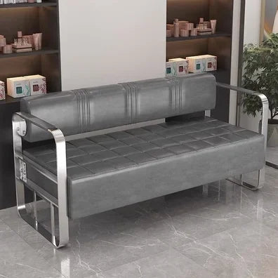 Same light luxury lounge chair, hair salon, nail salon, light luxury stainless steel sofa , lounge area