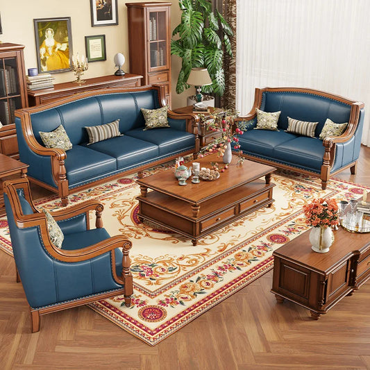 Customizable American leather sofa