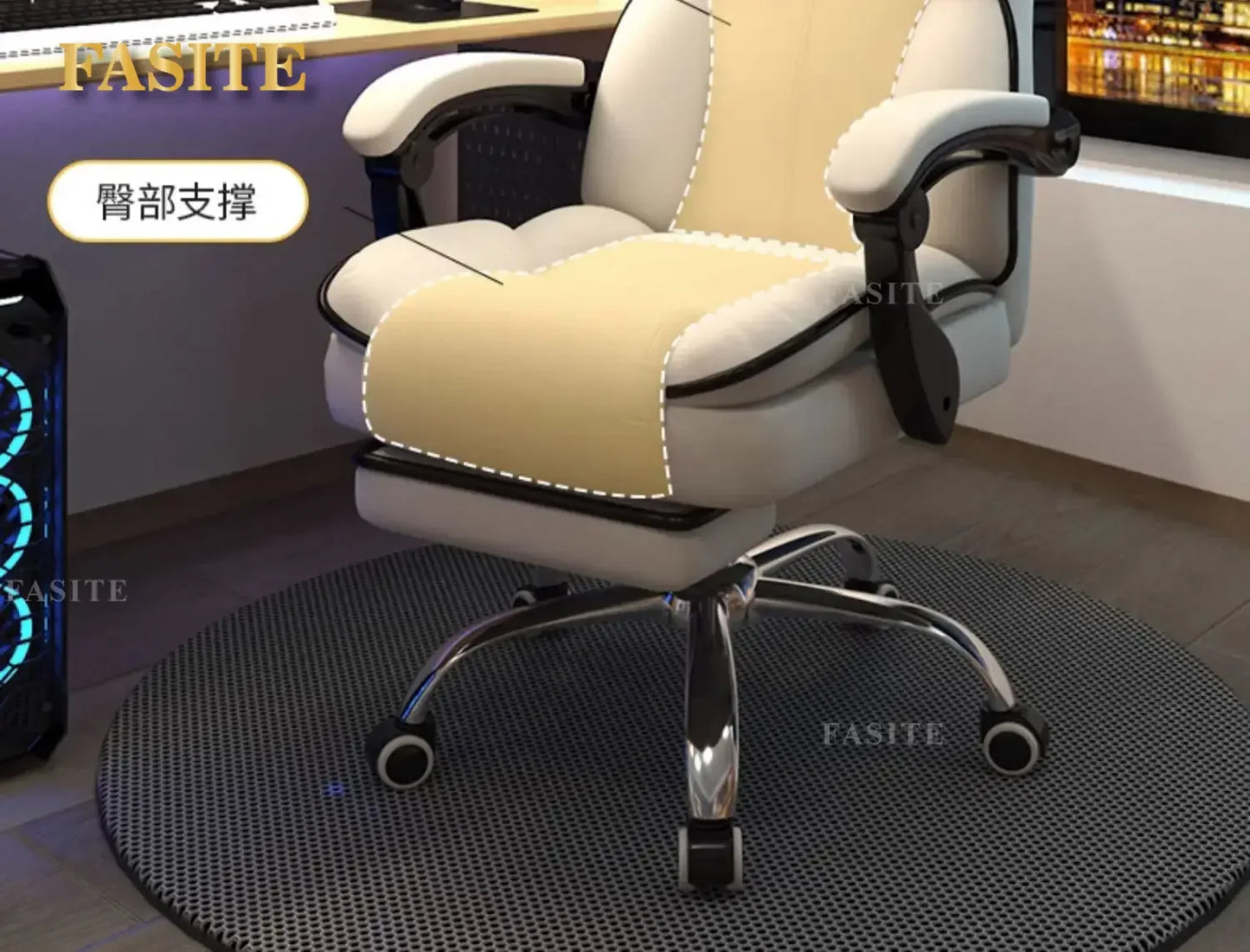 Comfortable Footrest Office Chair Gamer Bed Pc Room Game Relaxation Armchair Chaise Design Home Furniture Cadeira Swivel Meeting