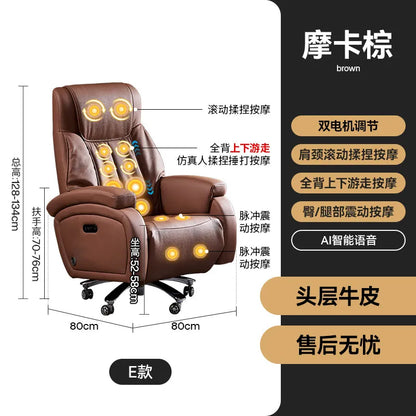 Arms Heat Office Chair Big Tall Comfy Boss Single Office Chair Massage Ergonomic Chaise Bureau Design Italian Furniture Luxury