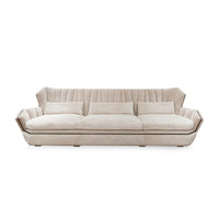High-quality luxury white modern sofa with solid wood frame and metal, suitable for home or villa furniture