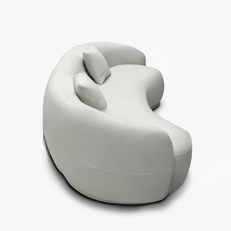 Semicircle, curved, sofa, moon model, special shaped, living room, furniture, cream wind