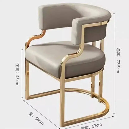 Luxury Dining Chairs Hotel Sales Office Receives Mahjong Sofa Chairs To Discuss Makeup Chairs in Nail Shops Velvet Bar Stool Hig
