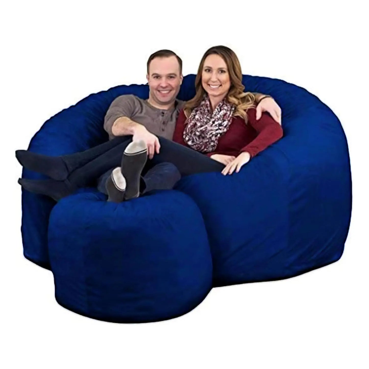 6ft Bean Bag Chair & Footstool, Oversize Bean Bag Chair for Adults, Comfy Chair Bean Bag Couch Lounge Sofa Loveseat, Customized
