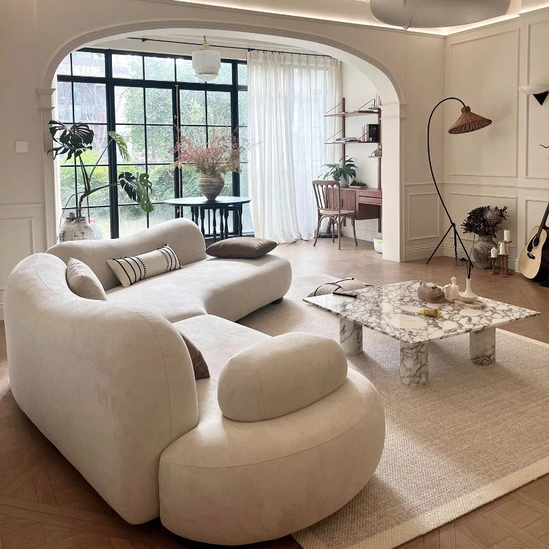 Aesthetics Designer Sofa Unusual Light Luxury Adult Trendy Room Decor Sofas Curved Lounge Comfortable Muebles Home Furniture