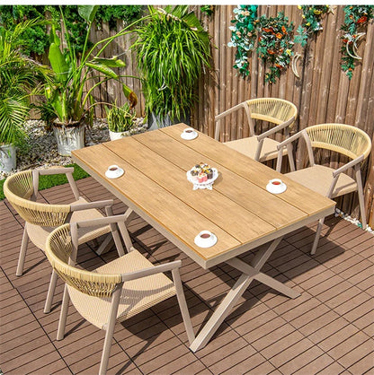 Outdoor Garden Furniture Sets Waterproof Open-air Balcony Aluminum Alloy Chair Outdoor Furniture Sets Courtyard Table and Chair