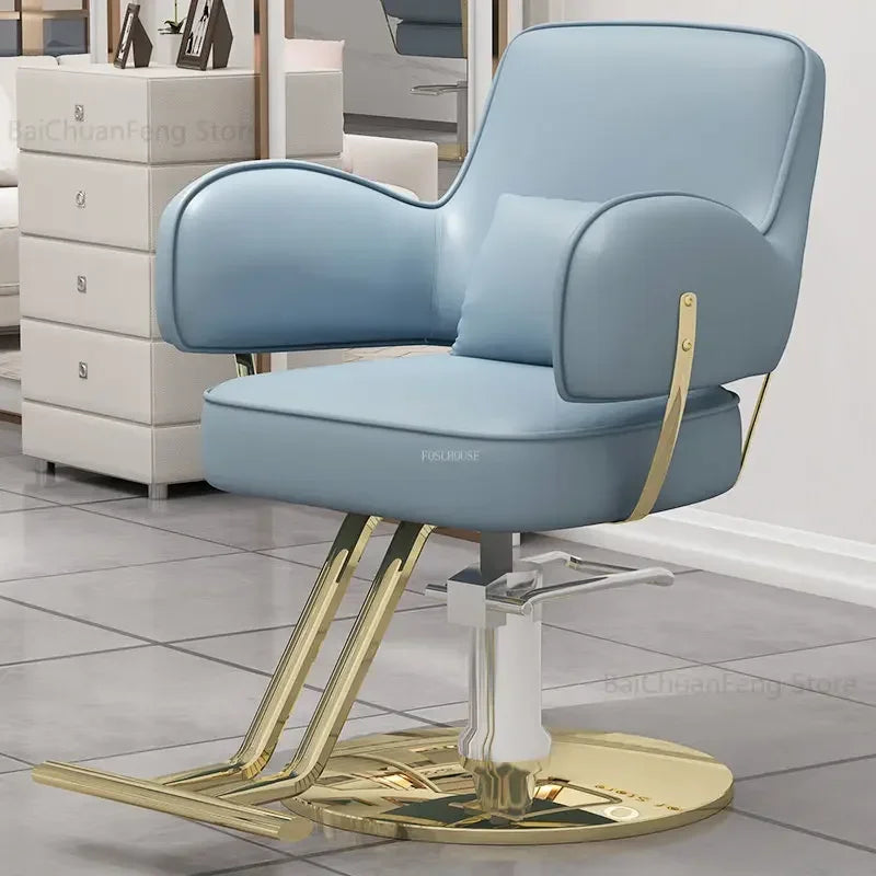Beauty Salon Chair professional Hairdressing Chairs Stainless Steel Barber Chairs Modern Salon Furniture simple Lift Swivel Seat