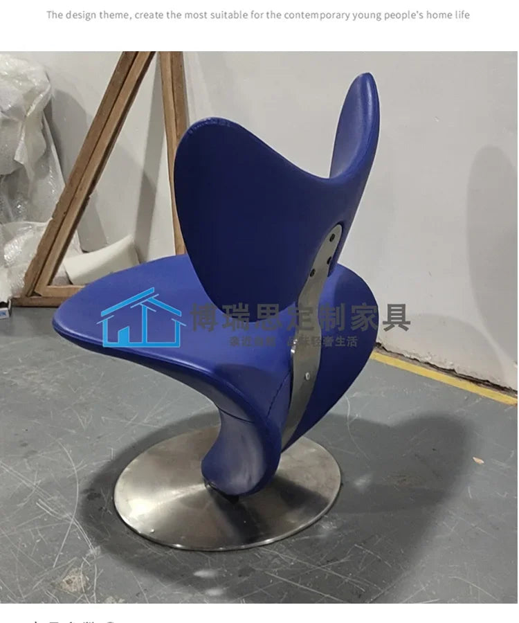 Nordic simple leisure chair light luxury creative design single sofa reception chair metal butterfly chair