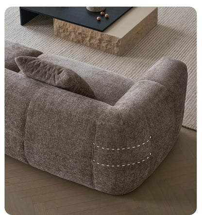 Large Retro Lounge Lazy Sofa Modern Chenille Apartment Living Room Cream Tofu Blocks Style Fabric Armchairs Home Furniture