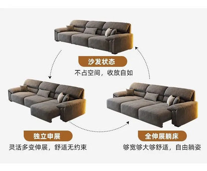 N67 Design Extendable Electric Recliner Sofa Living Room Lazy Lounges Electric Recliner Sofa Nordic Modern Divano Home Furniture