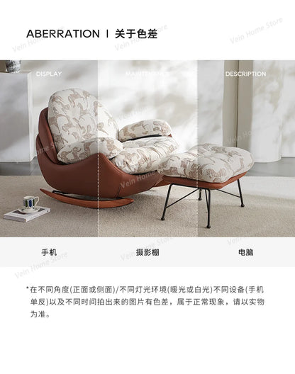 Rocking Lounge Living Room Chairs Gaming Mobile Reading Designer Chairs Luxury Bedroom Comfortable Fauteuil Salon Home Furniture
