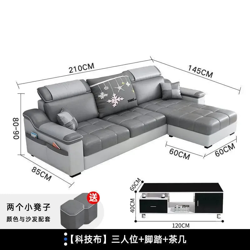 Living room, simple, modern, rental room, three people, removable and washable, small apartment, Nordic