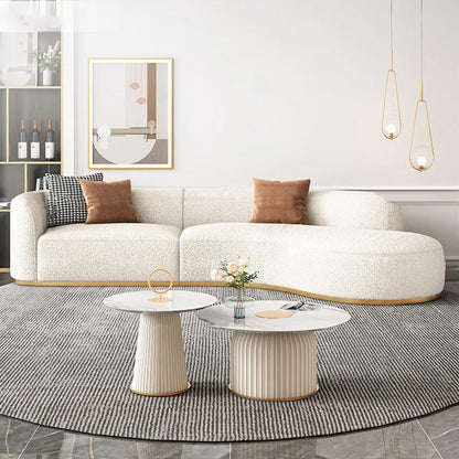 &c Nordic Modern Simple Light Luxury Living Room Beauty Salon Leisure Reception Area Arc Sofa