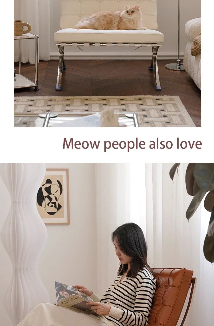 Designer Basarona Single Sofa Chair Balcony Business Guest Negotiation Reception Office Living Room Bedroom Leisure Furniture HY
