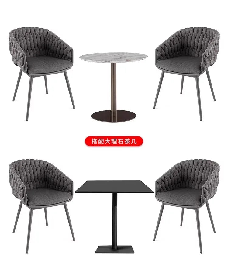 Office Restaurant Garden Chairs Hotel Leisure Simplicity Modern Garden Chairs Homestay Aluminum Furniture Silla De Jardín MHSF