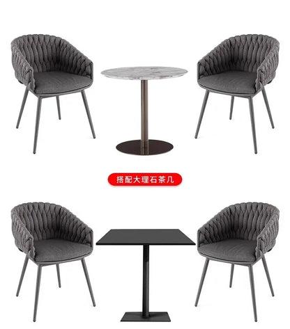 Office Restaurant Garden Chairs Hotel Leisure Simplicity Modern Garden Chairs Homestay Aluminum Furniture Silla De Jardín MHSF
