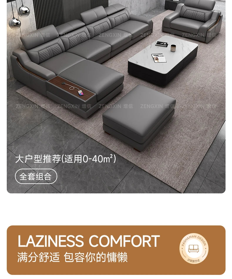 Genuine Leather Modern Sofas Luxury Recliner Comfortable Relax Armchairs Sofas Bedrooms Lazy Sillas Para Sala De Estar Furniture