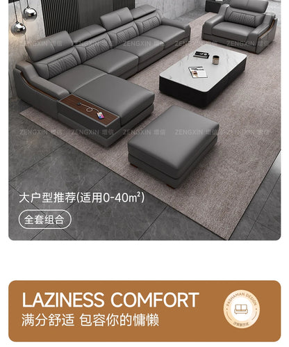 Genuine Leather Modern Sofas Luxury Recliner Comfortable Relax Armchairs Sofas Bedrooms Lazy Sillas Para Sala De Estar Furniture