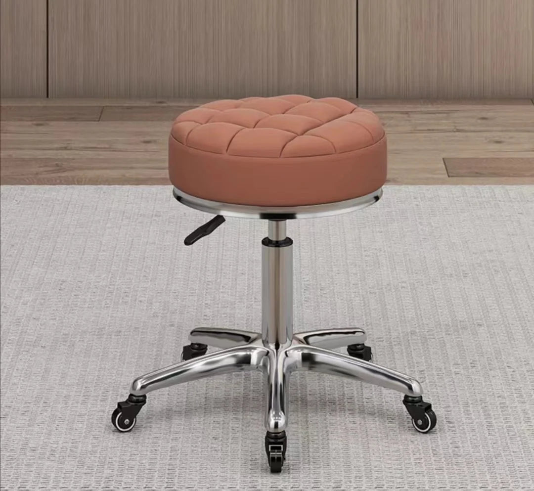 Leather Swivel Bar Stool With Back for Home Bar School Mall Gym Workshop Restaurant Outdoor Staircase