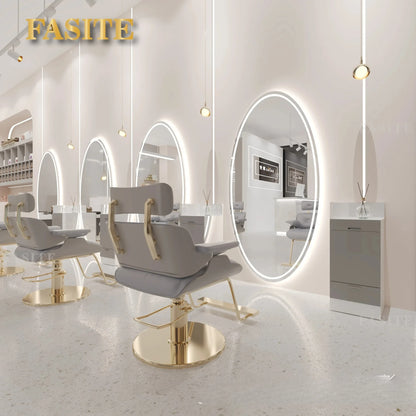 Beauty Barber Shop Mirror Frameless Barber Shop Internet celebrity hair salon