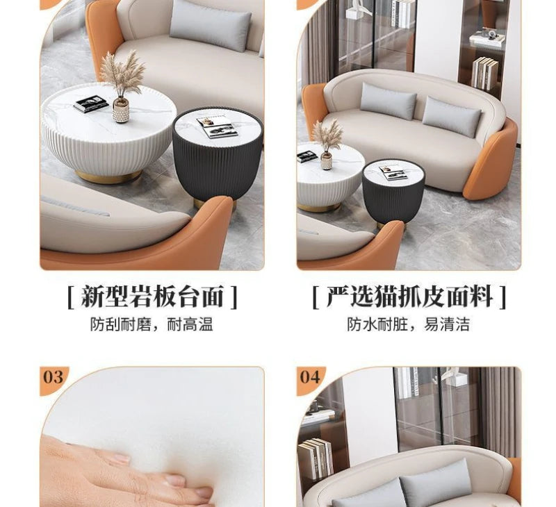 Light luxury hotel beauty salon meeting sofa coffee table combination rest area reception area sales office sofa negotiation